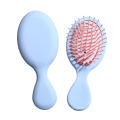 Macaron Soft Rubber Handle Oval Mini Paddle Hair Brushes Travel and Gift Purpose